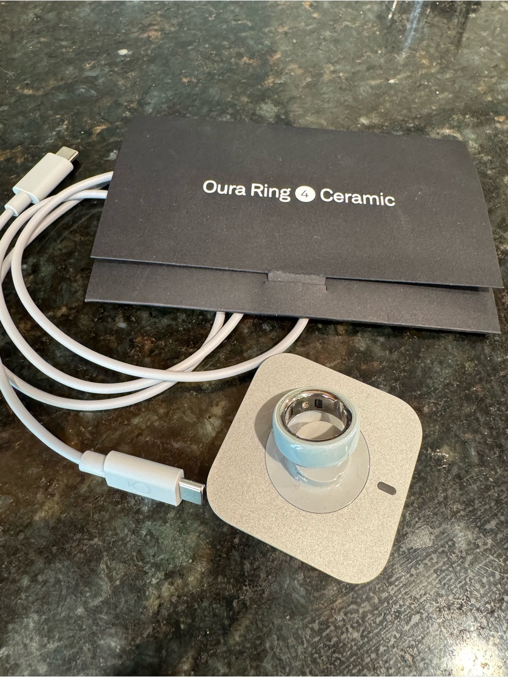Oura Ring Gen 4 Ceramic Smart Ring in Tide Blue - Size 5